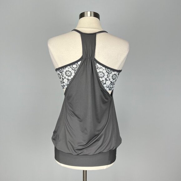 Lululemon Womens No Limits Tank Top Gray Soot Light Twiggy Printed Nimbus size 8 - Picture 9 of 16